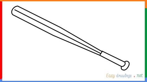 How To Draw A Baseball Bat Step By Step For Beginners Youtube