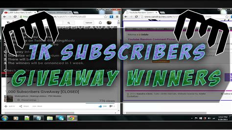 1k Subscribers Giveaway Winners Insane New Intro Youtube