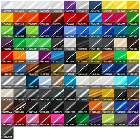 Hexis Skintac HX20000 Une Palette De Plus De 100 Couleurs Pour Le