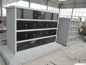 China Grey Niche Columbarium With Black Door From China