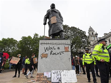 Winston Churchill Monument Vandalized In Downtown Edmonton Occidental