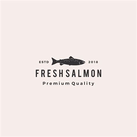 Premium Vector Salmon Fish Logo Seafood Retro Hipster Vintage Label Badge