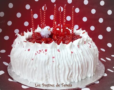 Tarta De Cumplea Os De Fresas Nata Y Merengue Tartas Tarta De