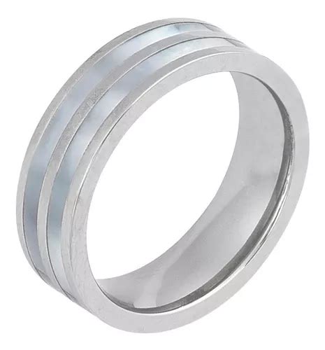 Argolla Acero Lineas Anillo Elegante Unisex Moda Mercadolibre