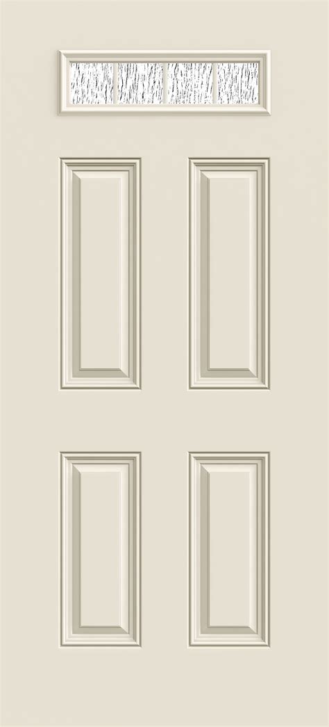 Smooth Pro Fiberglass Exterior Doors Top View Rectangle 4 Panel