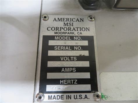 American MSI Used Hot Runner Controller 12 Zones 460V Zag Equipment Sales