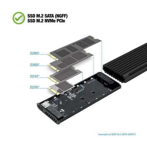 Tooq Shinobi Custodia Ssd Esterna M Ngff Nvme Usb C Gen Rgb Nero