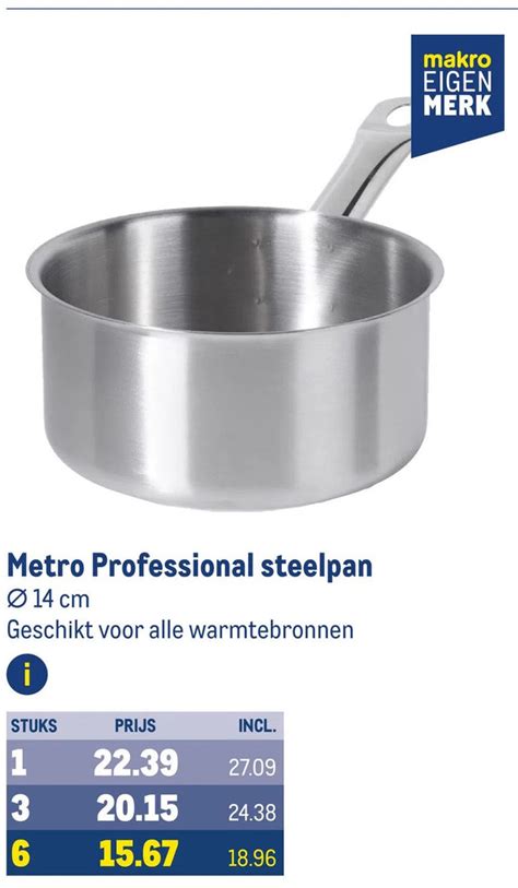 Metro Professional Steelpan Aanbieding Bij Makro