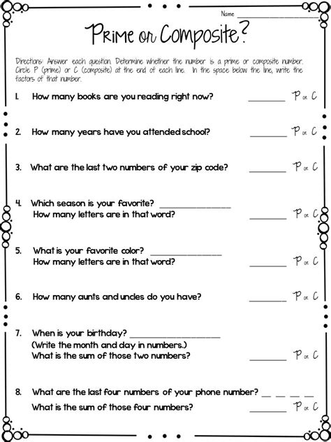 Prime And Composite Anchor Chart Plus A Freebie Prime And