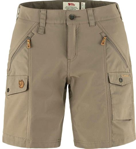 Fjall Raven Nikka Shorts Curved W Suede Brown Wandershorts Damen