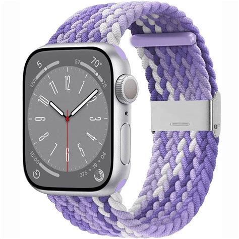 Flätat Elastiskt Armband Apple Watch 8 45mm Gradient purple