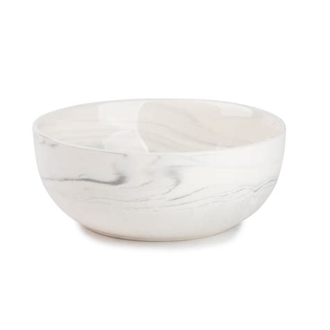 Buy Thyme Table Grey Marble Stoneware Large Round Bowl Online At