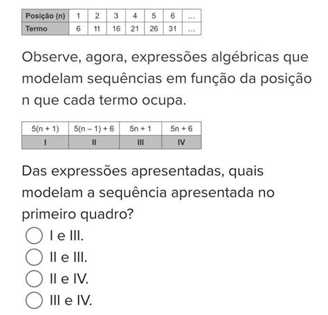 Observe A Sequência Numérica Apresentada No Quadro Abaixo Eu Dei Que A