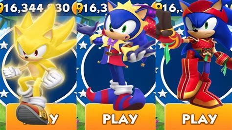 Sonic Dash Super Sonic Vs Jester Sonic Vs Dragon Fire Sonic All Characters Unlocked