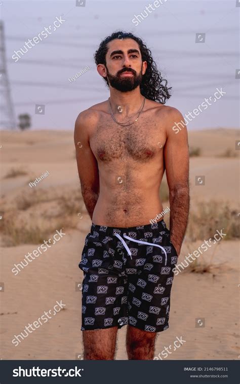 Fit Shirtless Middle Eastern Man Beard Foto Stock 2146798511 Shutterstock