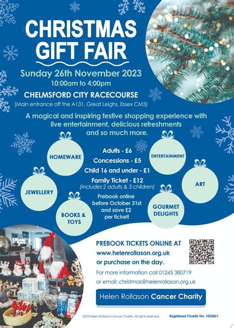 Christmas Gift Fair Chelmsford City Racecourse Braintree 26 November