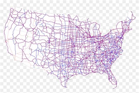 Map Of The United States Numbered Highway System - Us Routes, HD Png Download - 1280x803(#916703 ...