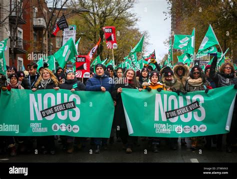 Montreal, Quebec, Canada. 23rd Nov, 2023. Four unions known by their