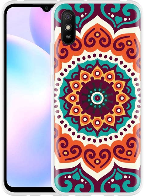 Xiaomi Redmi 9AT Hoesje Retro Mandala Designed By Cazy Bol