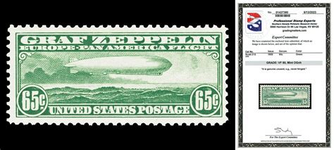 Scott C C Graf Zeppelin Airmail Mint Graded Vf Nh With Pse