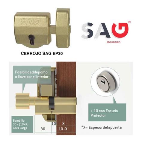 Cerrojo Seguridad Sag Ep Cerradura Plus