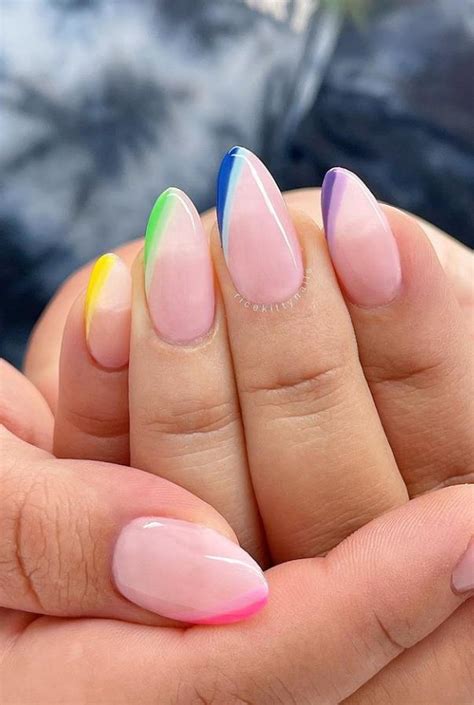 52 Amazing French Tip Nail Art Designs In The Summer Of 2021 Lilyart