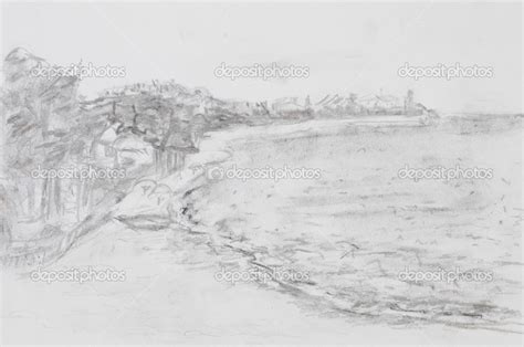 Sketch Of Seaside Landscape — Stock Photo © Shotsstudio 33571801