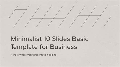 Minimalist 10 Slides Basic Template for Business