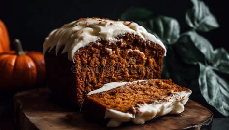 Homemade Pumpkin Pie With Whipped Cream Indulgence Generated By AI