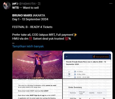 Beli Tiket Konser Bruno Mars Di X Hati Hati Tertipu Calo