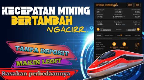 Cara Menambah Kecepatan Mining Di BTCs Secara Gratis Mining Bitcoin