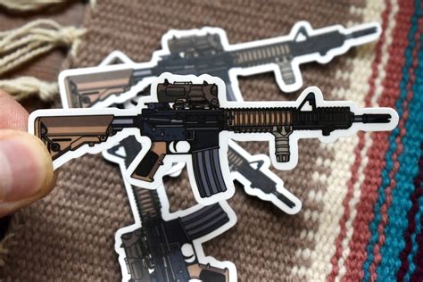 Rifle Gun Sticker AR-15 Spector Waterproof Vinyl Sticker - Etsy