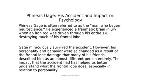 Phineas Gage His Accident and Impact on Psychology | Study Guides ...