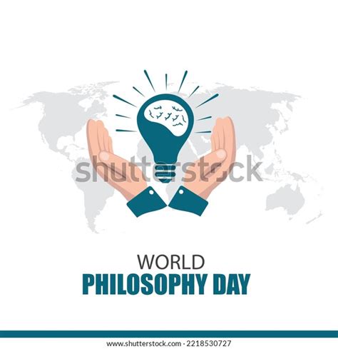 Vector Illustration World Philosophy Day Simple Stock Vector (Royalty ...