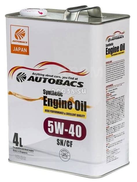Моторное масло Autobacs Synthetic Engine Oil 5W-40 SN/GF-5 4л Autobacs ...