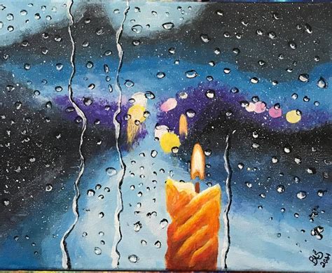 Rainy Day Candle - Etsy | Rain painting, Window candles, Candles