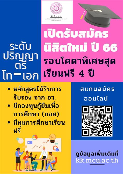 มจรขอนแก่น เปิดรับสมัครนิสิตใหม่เข้าศึกษาต่อในระดับปริญญาตรี ประจำปี