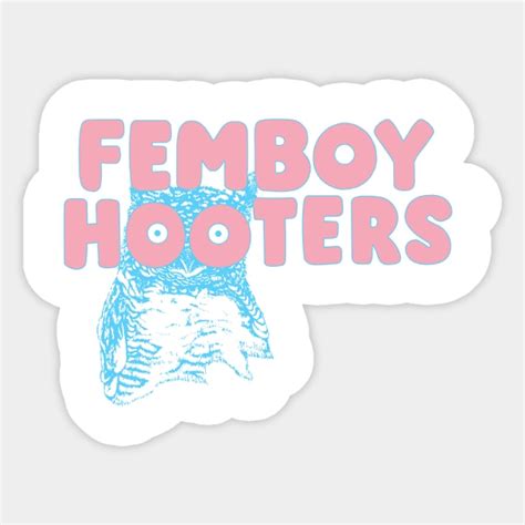 Femboy Hooters Retro Gay Funny Transgender Sticker Teepublic