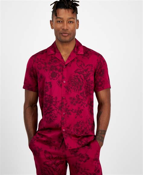 Inc International Concepts Mens Twilight Regular Fit Floral Button