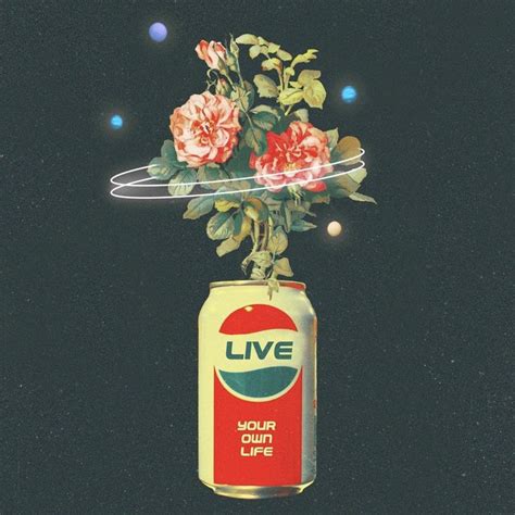 A Can Filled With Flowers Floating In The Air