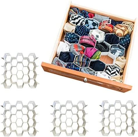 Amazon Evelots Honeycomb Drawer Organizer Set Of 4 112 Slots