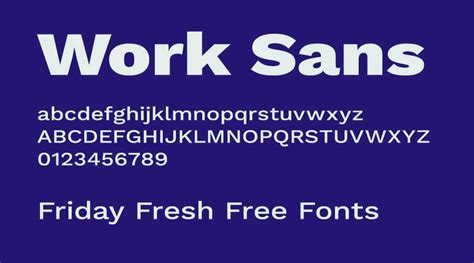 Work Sans Font Family download Free | Dafont Online