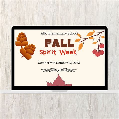 Editable Fall Spirit Week V Flyer Template Spirit Week Etsy Canada