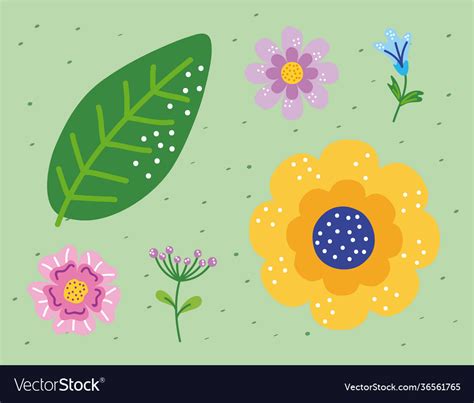 Spring Season Flowers Royalty Free Vector Image