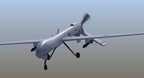 MQ 1 Predator Drone 3D Model 99 Max X Wrl Obj Lwo Dwg Dae