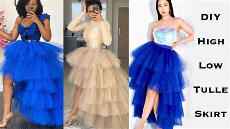 HOW TO MAKE A HIGH LOW TULLE SKIRT WITH AN ELASTIC WAIST BAND Layered