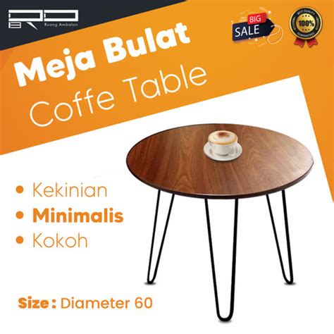 Jual Meja Bulatcoffee Tablemeja Bundarmeja Cafe Meja Kayu Besi