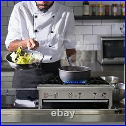 Commercial Natural Gas Range Hot Plate 6 Burners Countertop Propane Restaurant Cast Iron Stove