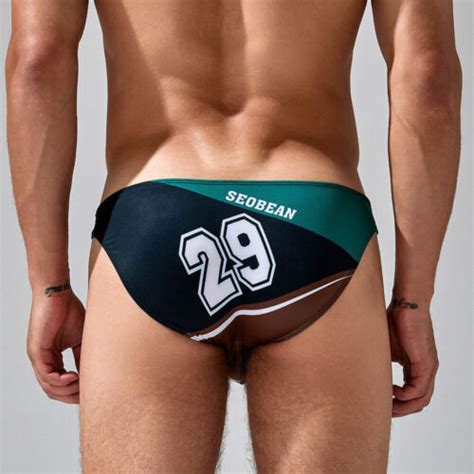 Men S Sexy Low Rise Swimsuits Bikini Swimming Briefs Swimwear Beach Bathing Suit Ebay