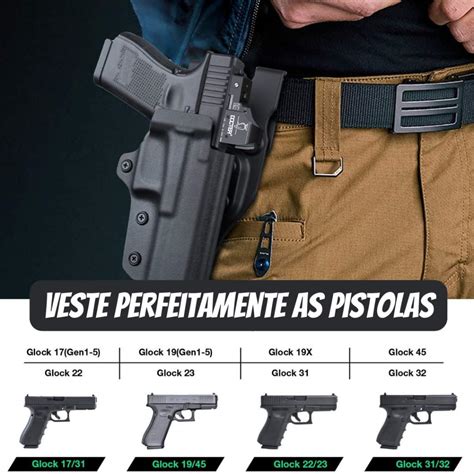 Coldre Ostensivo GF2 Para Glock G23 G22 G19 G17 G19X G44 E G45